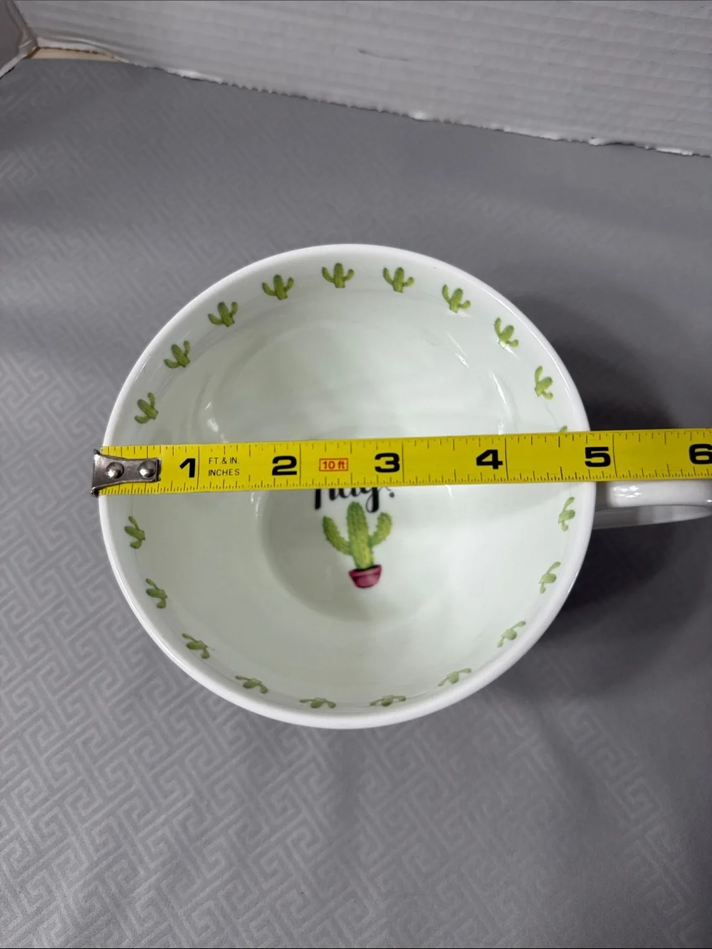 Portobello by Design Desert Cactus Pattern Bone China Oversized Mug Multicolor